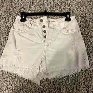 Hollister white jean shorts! never worn! brand new! size 27